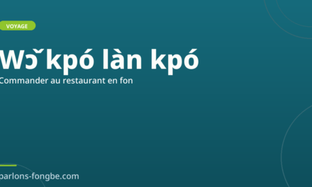 Commander au restaurant en fon : plats et boissons