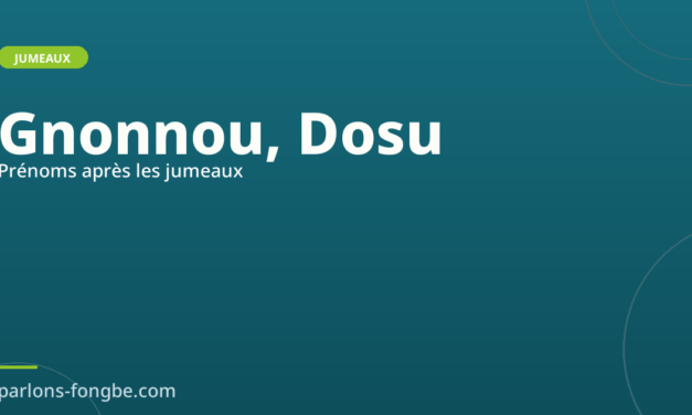 Prénoms après les jumeaux en fon : Gnonnou, Dosu, Mensahvi
