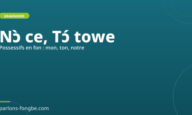 Les pronoms possessifs en fon : mon, ton, notre