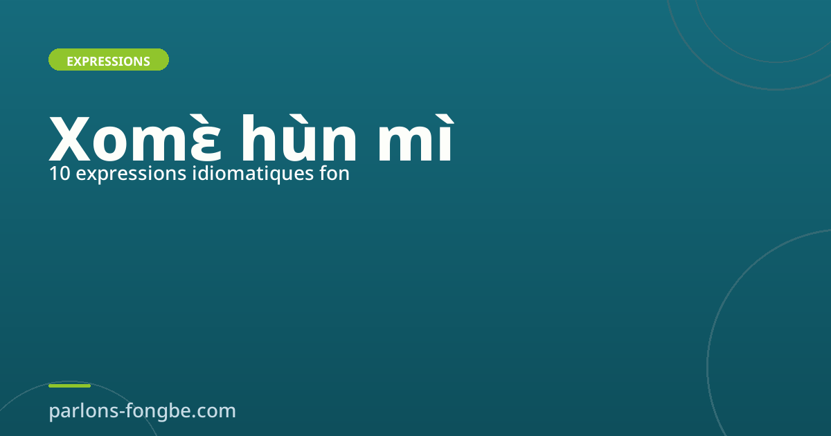 10 expressions idiomatiques en fon à connaître