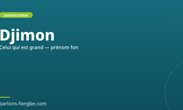 Prénom Djimon : signification et origine fon