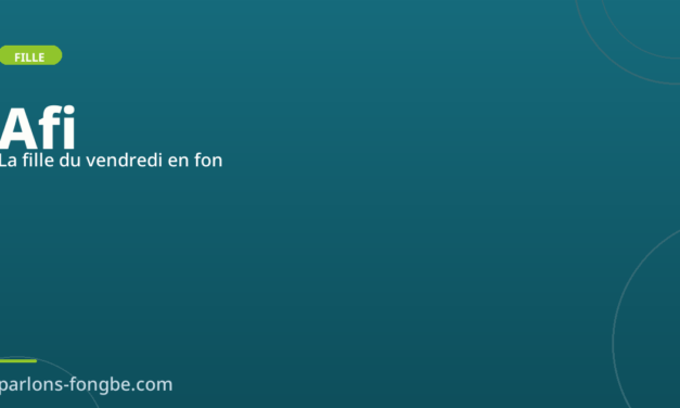 Prénom Afi : la fille du vendredi en fon