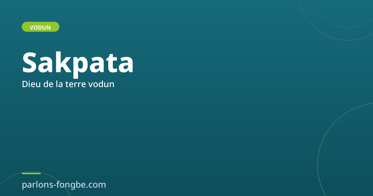 Sakpata : le dieu de la terre et de la variole