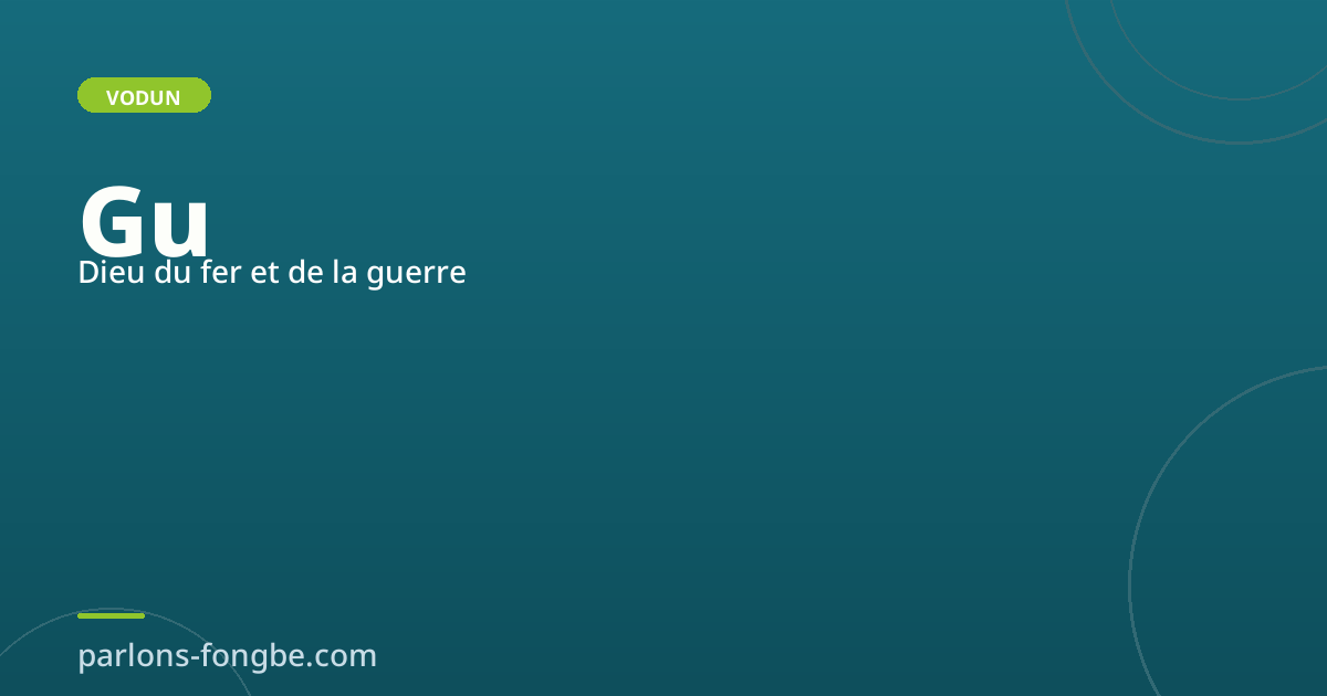 Gu : le dieu du fer et de la guerre dans le vodun