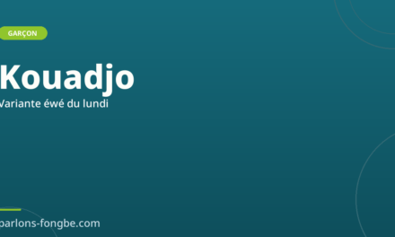 Prénom Kouadjo : variante éwé du lundi en fon