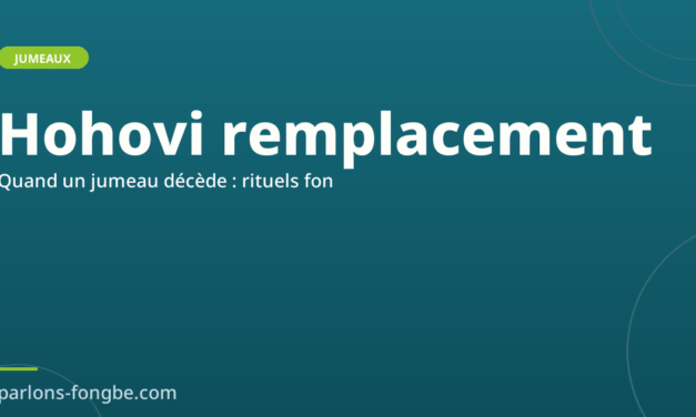 Quand un jumeau naît mort : rituels de remplacement en fon
