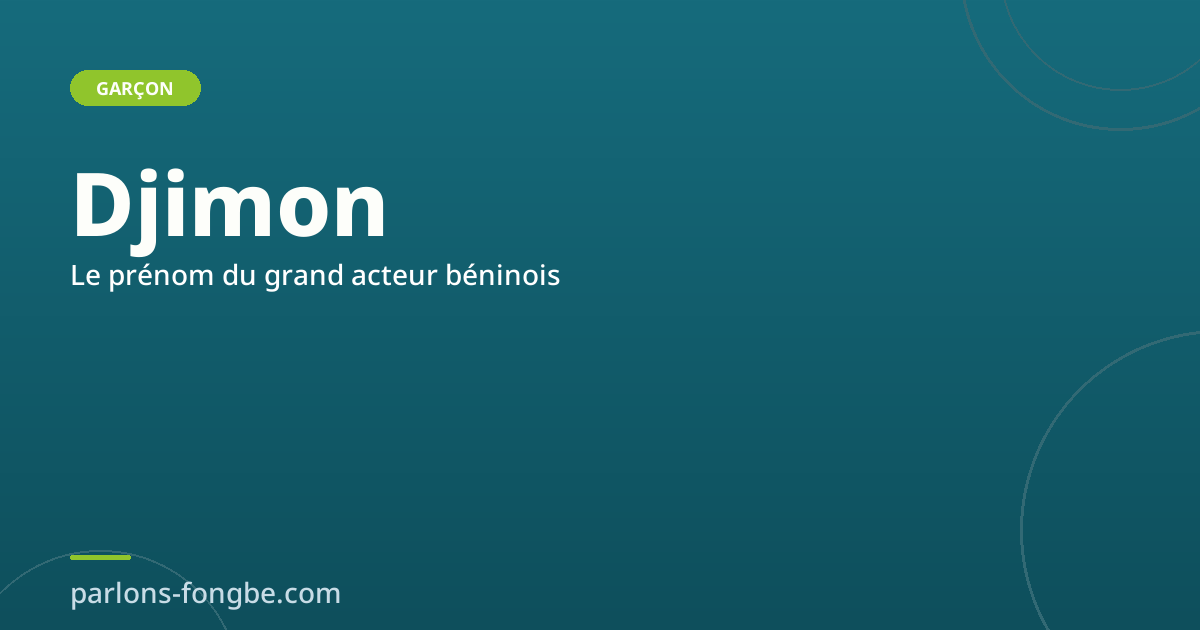 Prénom Djimon : signification et histoire derrière l&rsquo;acteur