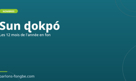 Les 12 mois de l&rsquo;année en fon : sun ɖokpó à sun wǒwè