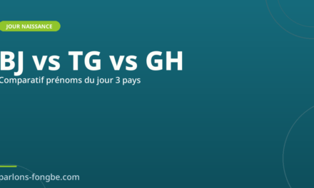 Comparatif Bénin vs Togo vs Ghana : prénoms du jour de naissance