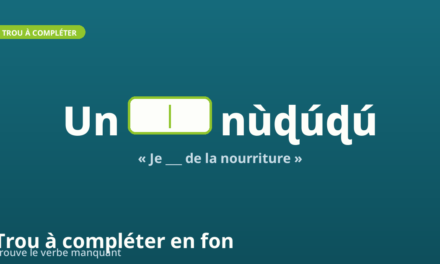 Quiz trou à compléter : trouve le mot fon manquant