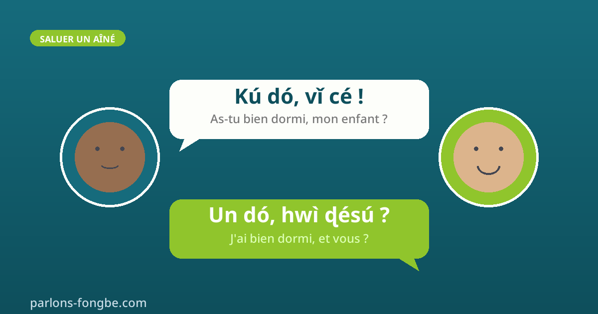 Saluer un aîné en fon