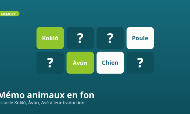 Quiz vocabulaire : les animaux et la nature en fon