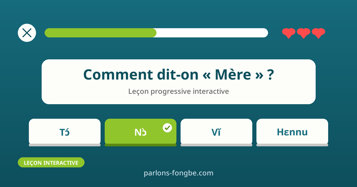 Leçon interactive : testez votre fon par étapes