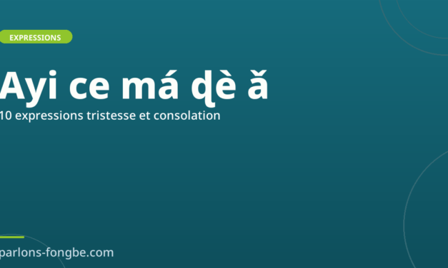 10 expressions de tristesse et consolation en fon