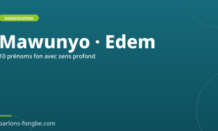 10 prénoms fon avec une signification profonde et leur histoire