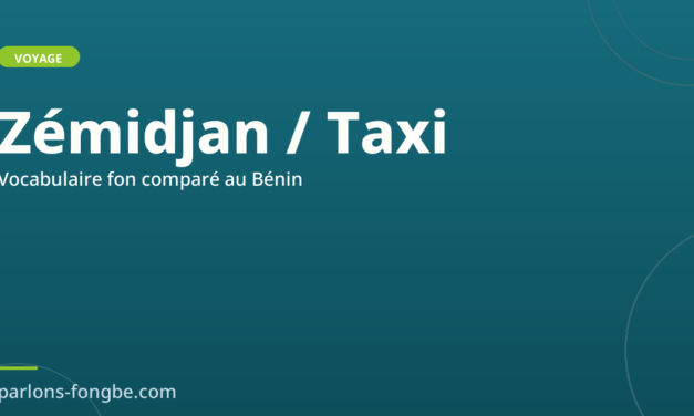 Taxi-moto et taxi-voiture au Bénin : vocabulaire fon comparé
