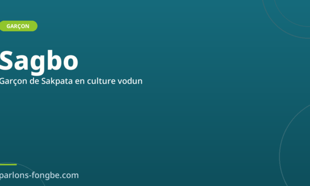 Prénom Sagbo : le garçon de Sakpata en culture vodun